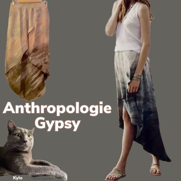 Anthropologie Dresses & Skirts - NWT Anthr Gypsy 05 Ombré Silk Skirt